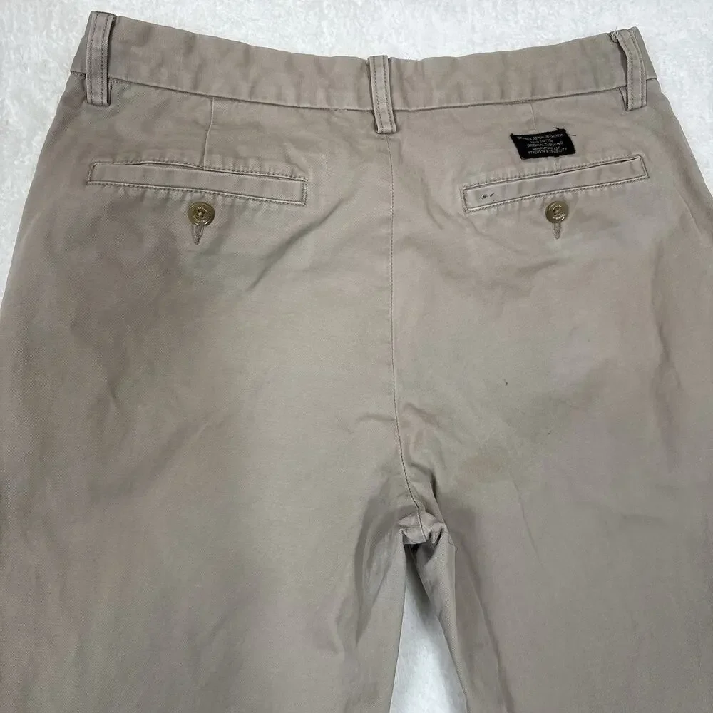 Banana Republic Mens Khaki Chino Pants Classic Fit Cotton Dawson Fit Relaxed
